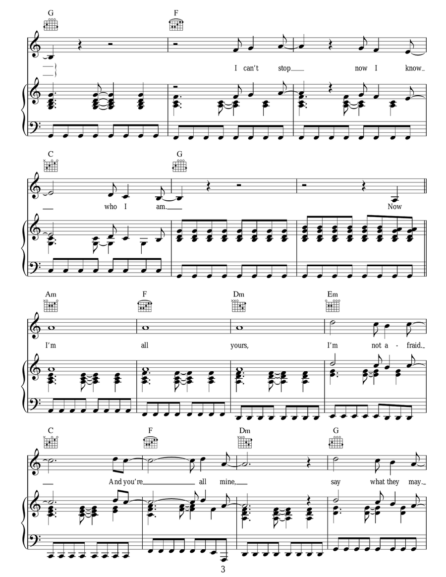 Eclipse (All Yours) Eclipse (All Yours) Piano, Vocal, Guitar scores gallery preview page 3