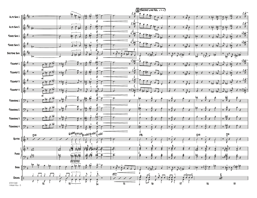 I Mean You - Full Score I Mean You - Full Score Jazz Ensemble scores gallery preview page 5