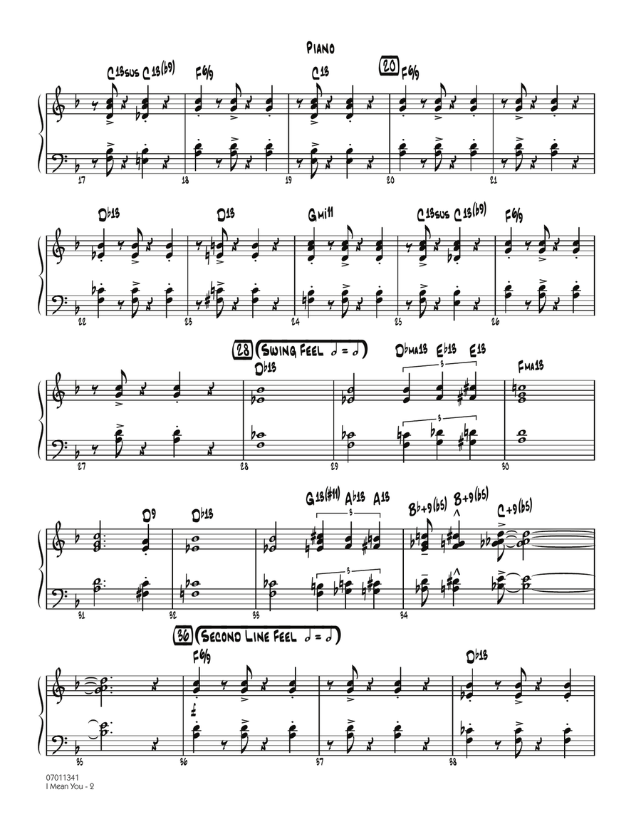 I Mean You - Piano I Mean You - Piano Jazz Ensemble scores gallery preview page 2