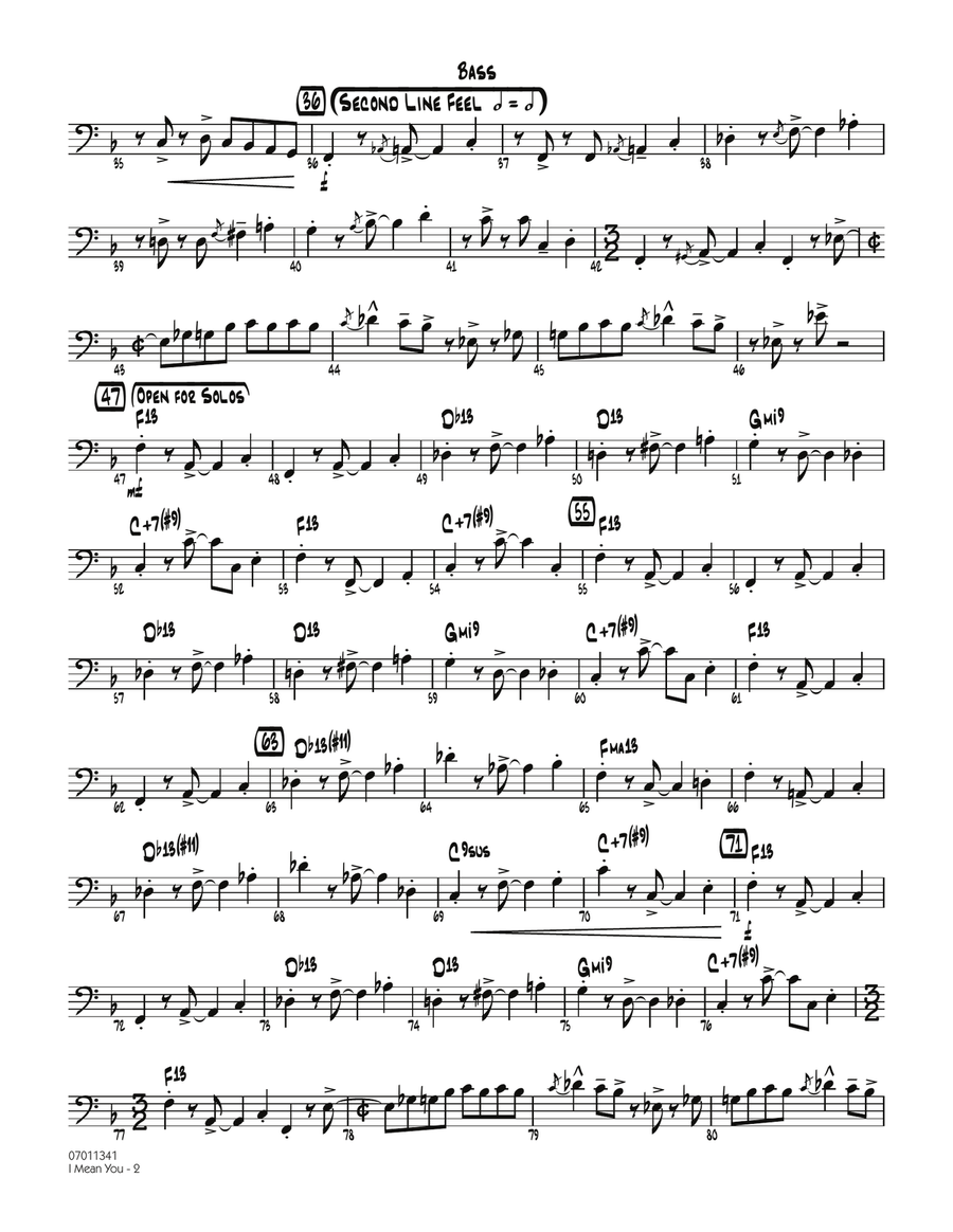 I Mean You - Bass I Mean You - Bass Jazz Ensemble scores gallery preview page 2