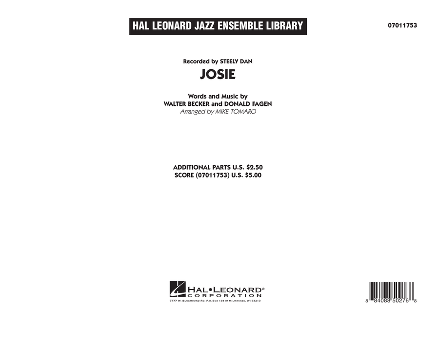 Josie - Conductor Score (Full Score) Jazz Ensemble scores gallery preview page 1