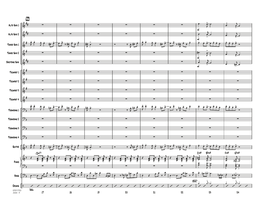Josie - Conductor Score (Full Score) Jazz Ensemble scores gallery preview page 4