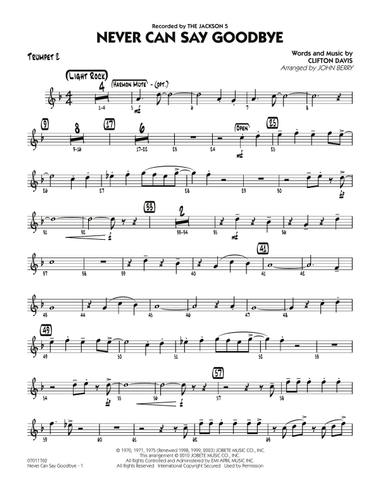 Never Can Say Goodbye - Trumpet 2