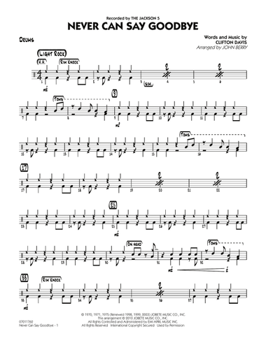 Never Can Say Goodbye - Drums