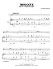 Prologue For Bb Trumpet And Piano