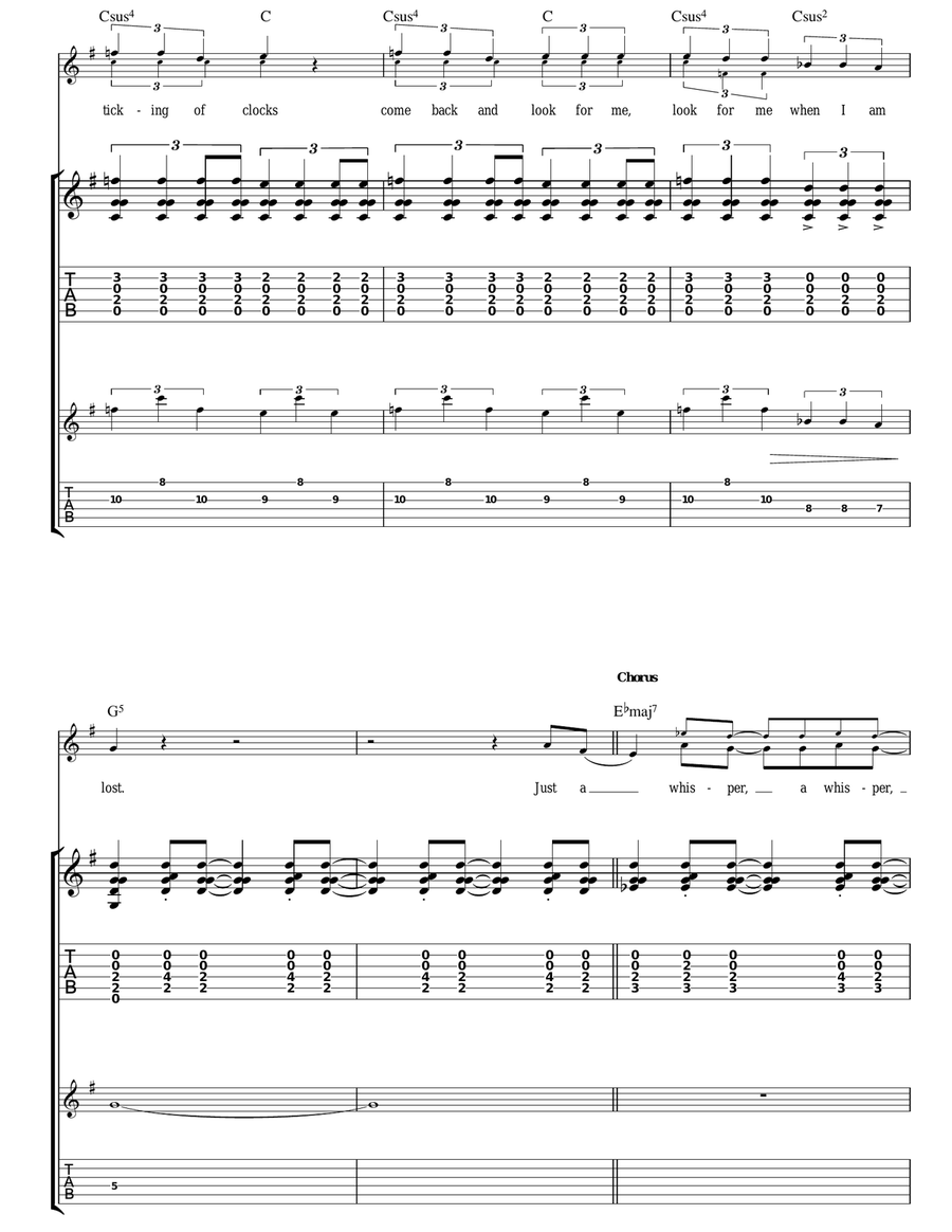 A Whisper A Whisper Acoustic Guitar scores gallery preview page 4