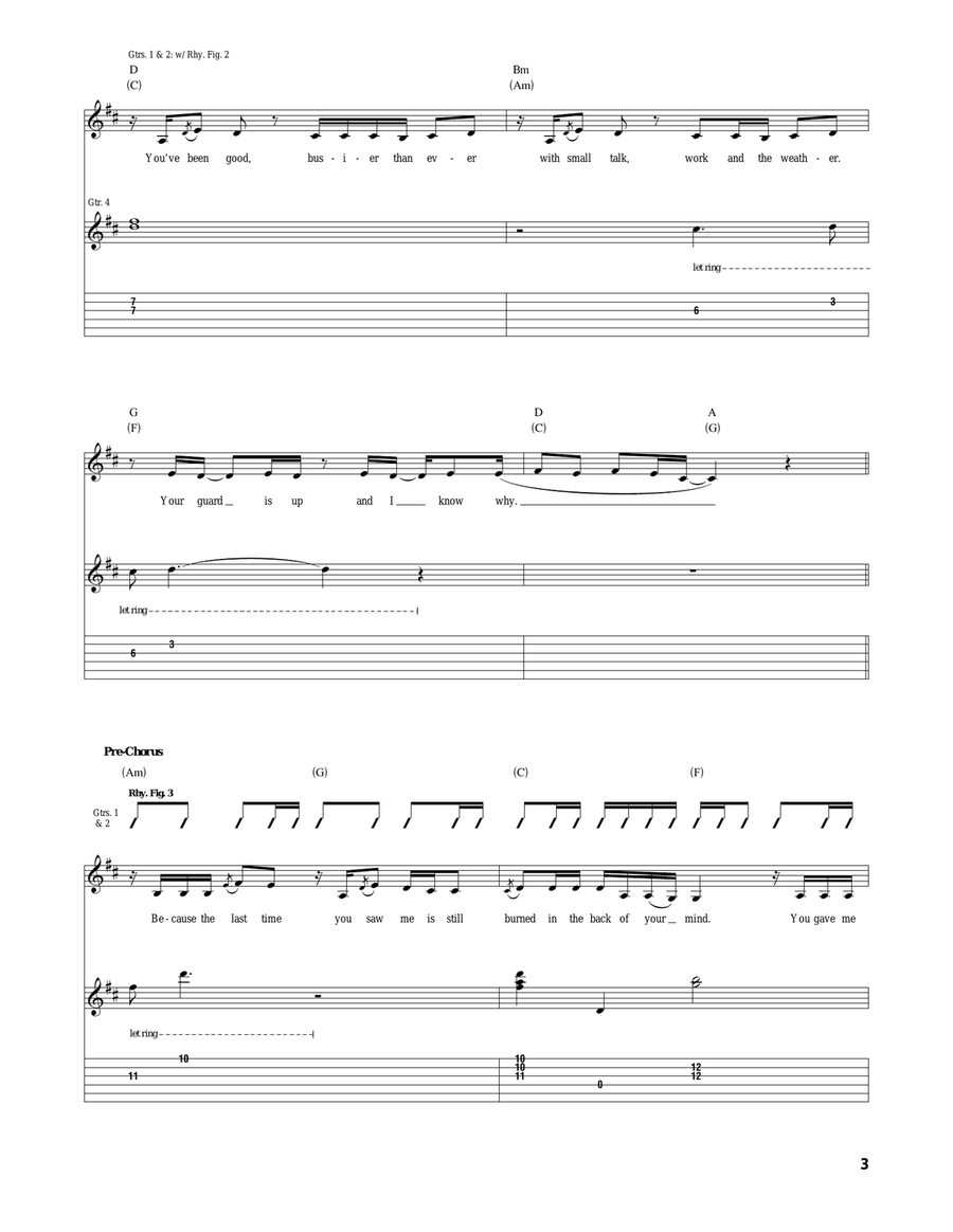 Back To December Back To December Acoustic Guitar scores gallery preview page 3