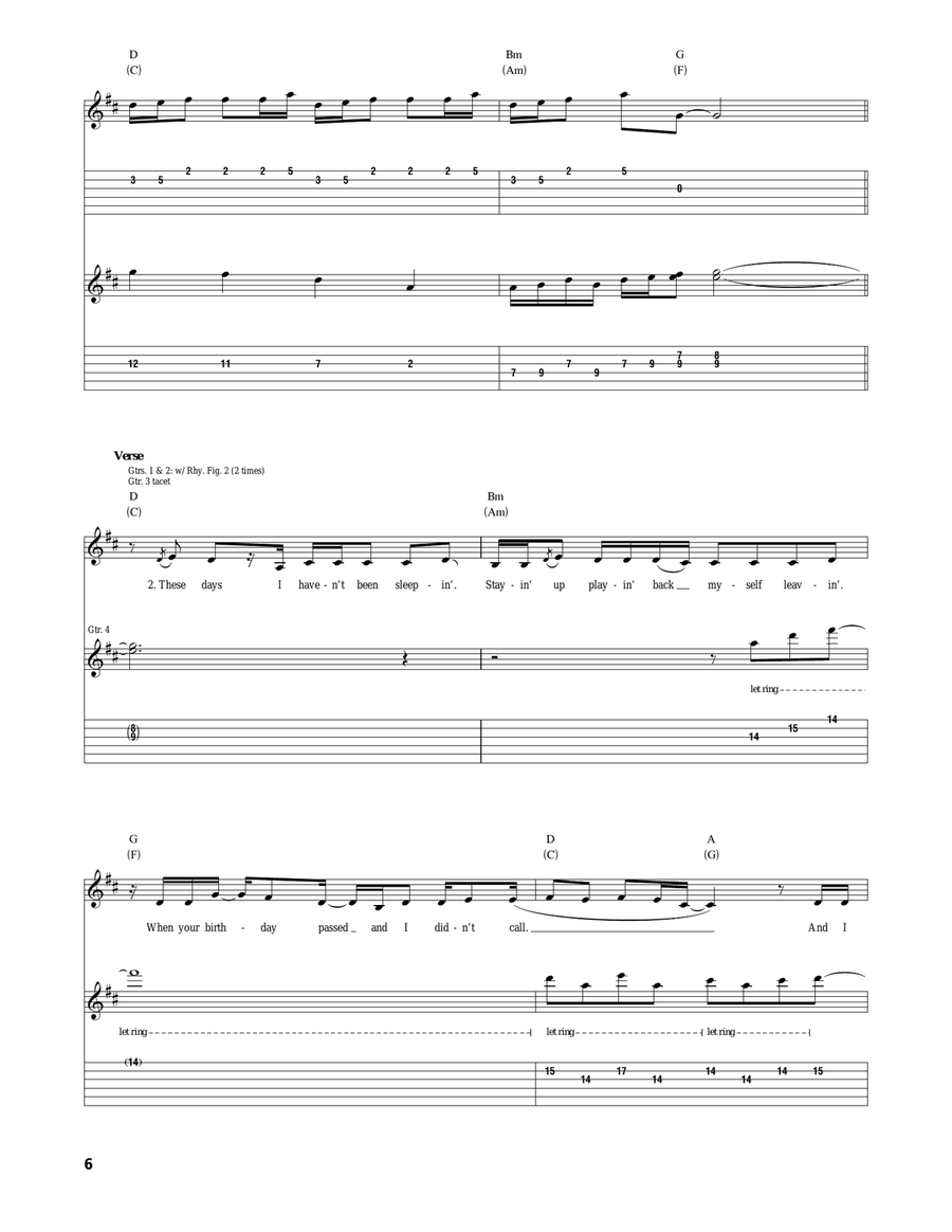 Back To December Back To December Acoustic Guitar scores gallery preview page 6