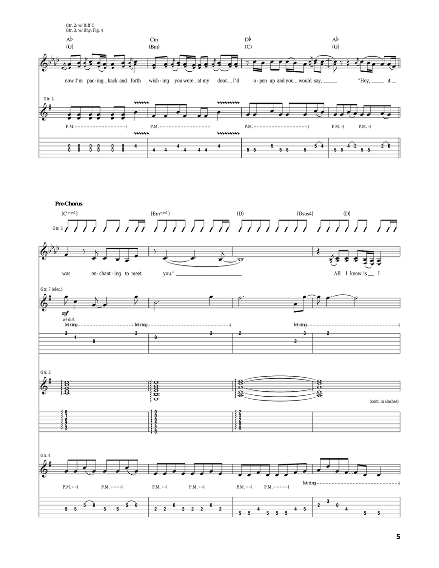 Enchanted Enchanted Acoustic Guitar scores gallery preview page 5