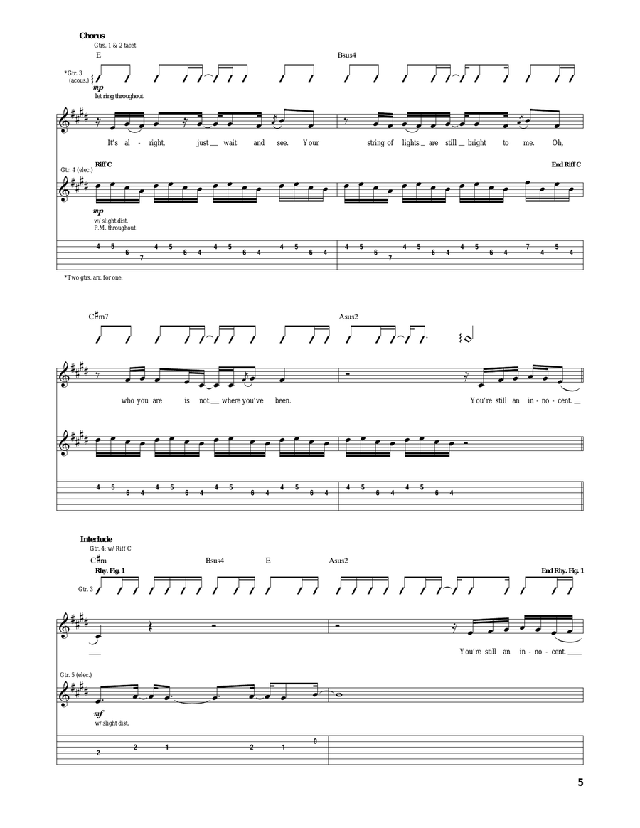 Innocent Innocent Acoustic Guitar scores gallery preview page 5