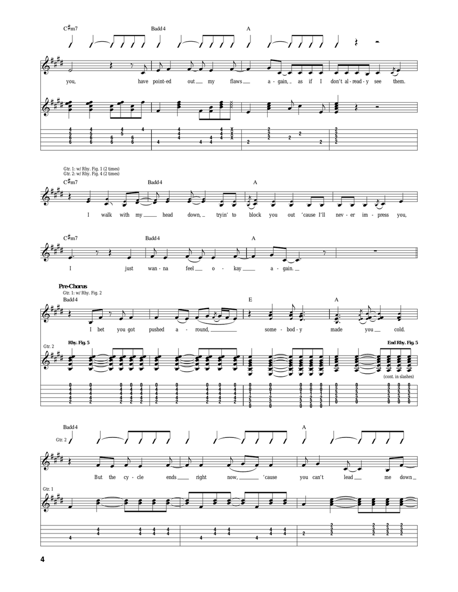 Mean Mean Acoustic Guitar scores gallery preview page 4
