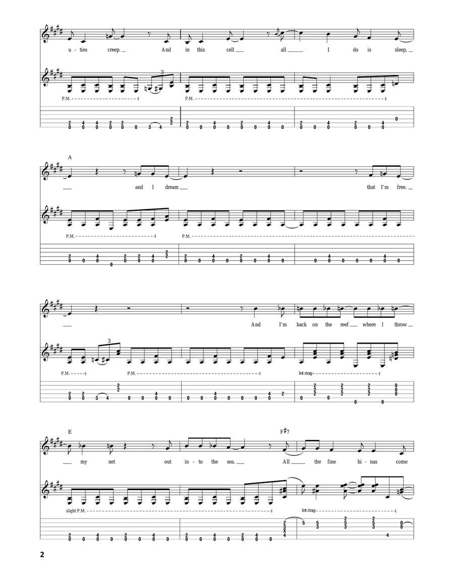 Freeway Time In LA County Jail Acoustic Guitar scores gallery preview page 2