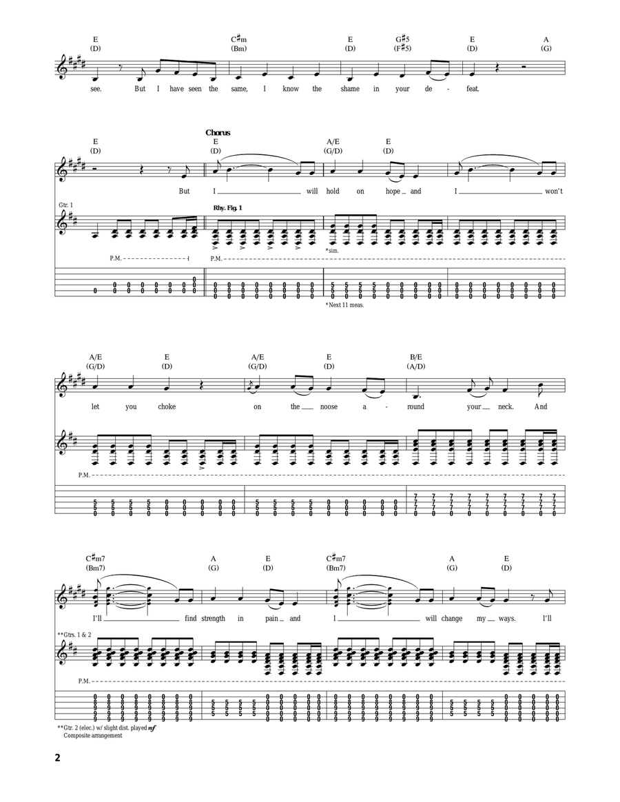 The Cave The Cave Acoustic Guitar scores gallery preview page 2