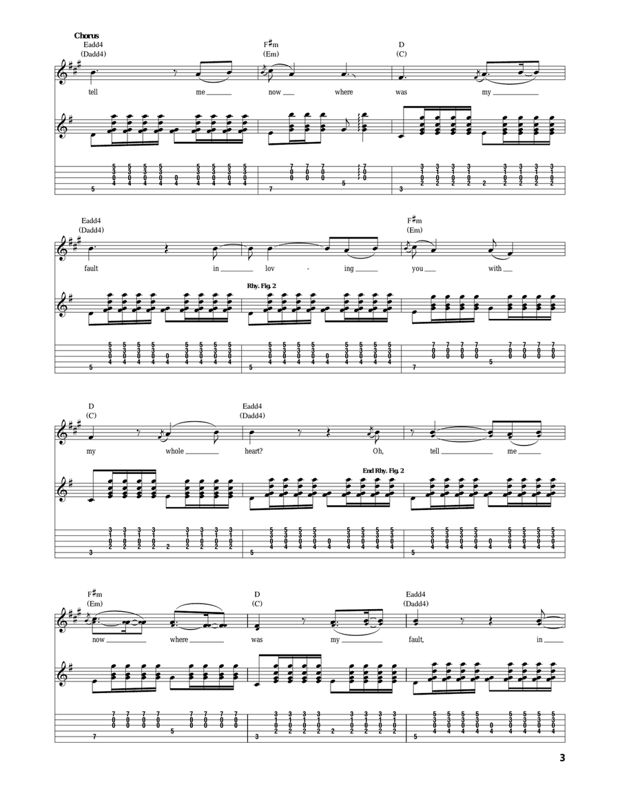 White Blank Page White Blank Page Acoustic Guitar scores gallery preview page 3