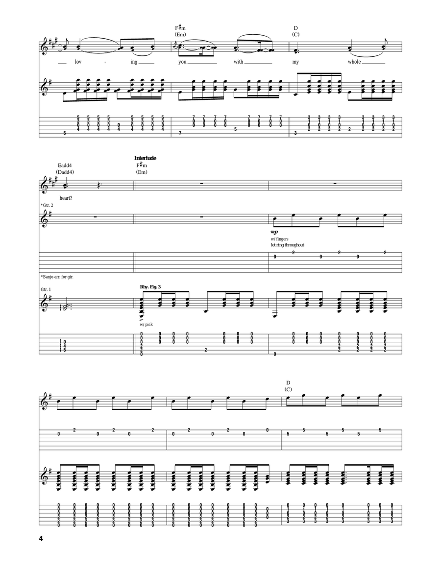 White Blank Page White Blank Page Acoustic Guitar scores gallery preview page 4