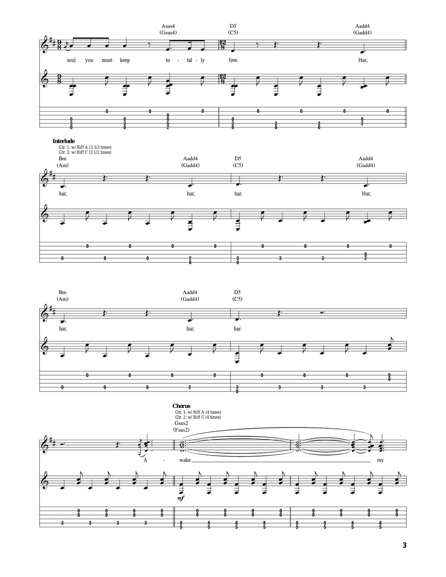 Awake My Soul Awake My Soul Acoustic Guitar scores gallery preview page 3
