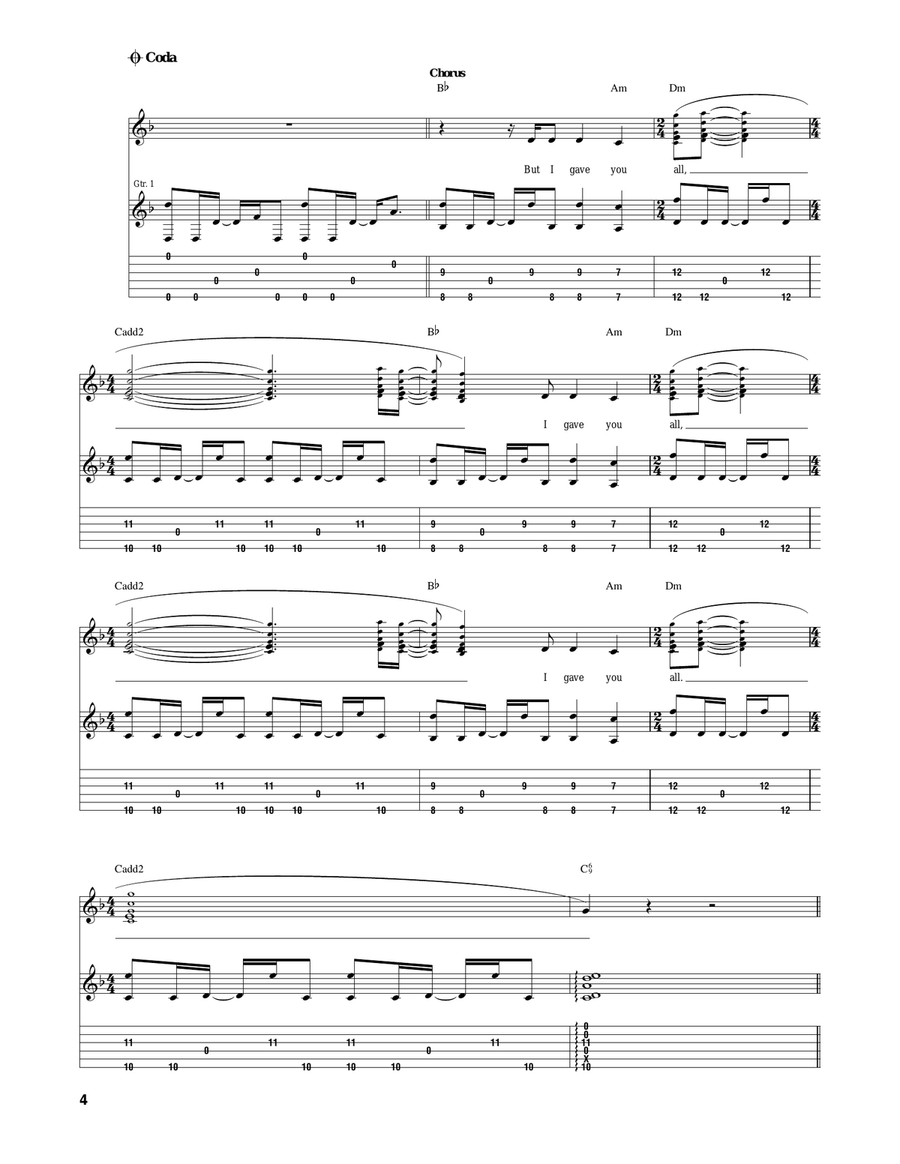 I Gave You All I Gave You All Acoustic Guitar scores gallery preview page 4
