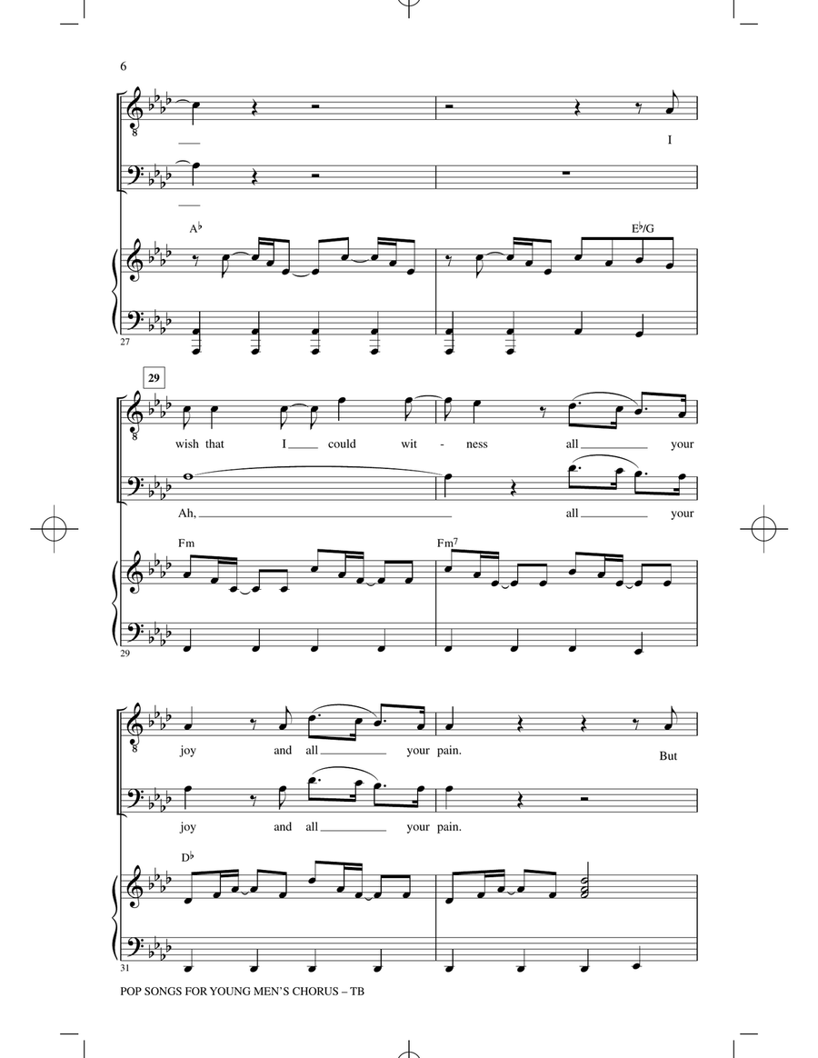 Pop Songs for Young Men's Chorus TB scores gallery preview page 5