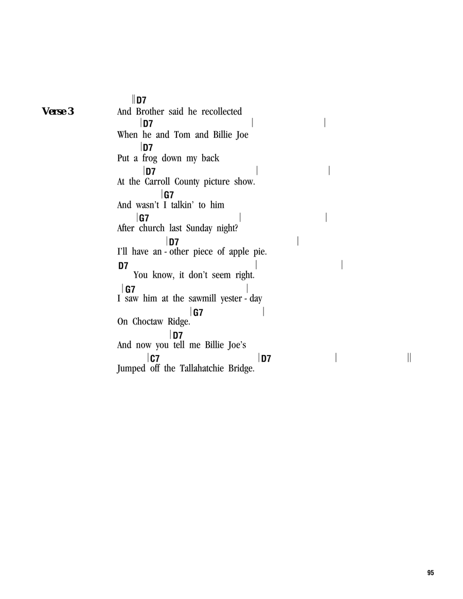 Ode To Billy Joe Acoustic Guitar scores gallery preview page 3