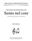 SCARLATTI: Sento nel core (transposed to G minor)