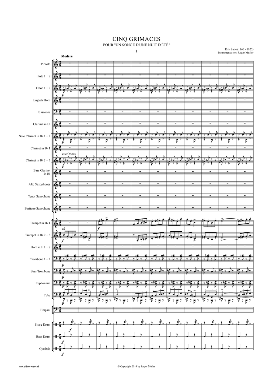 Cinq Grimaces Cinq Grimaces Concert Band scores gallery preview page 3