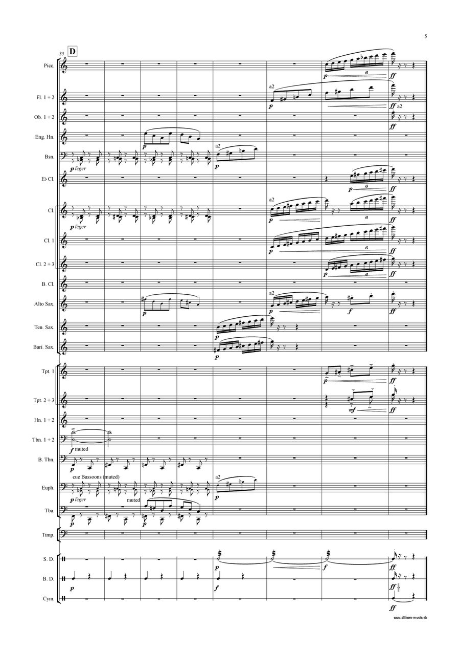 Cinq Grimaces Cinq Grimaces Concert Band scores gallery preview page 6