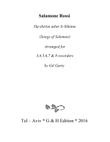 Ha-shirim asher li-Shlomo (Songs of Solomon) - Edition for recorders