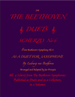 The Beethoven Duets For Saxophone Scherzo No. 6