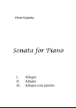 SONATA for Piano