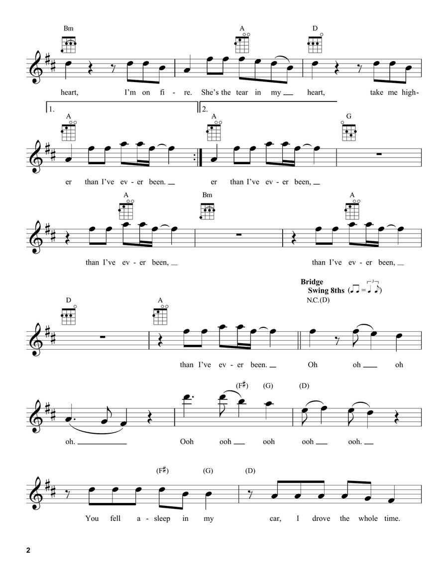 Tear In My Heart Tear In My Heart Ukulele scores gallery preview page 2