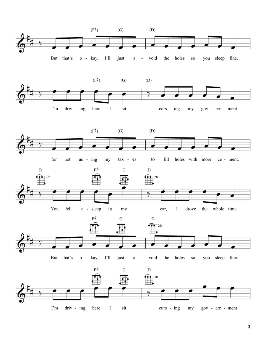 Tear In My Heart Tear In My Heart Ukulele scores gallery preview page 3