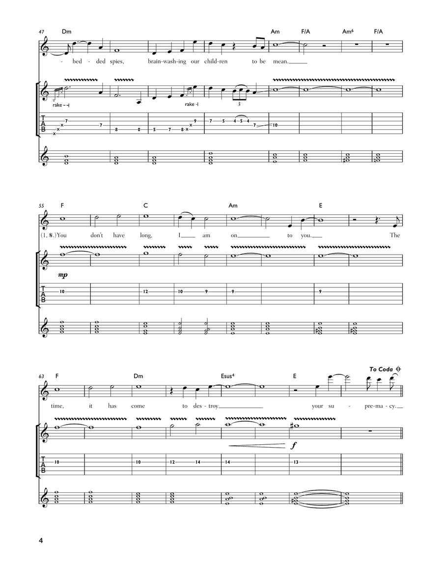 Supremacy Supremacy Acoustic Guitar scores gallery preview page 4