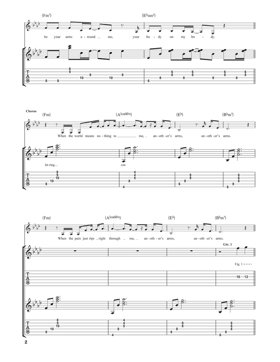 Another's Arms Another's Arms Acoustic Guitar scores gallery preview page 2