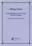 5 Mélodies sur Textes de Paul Verlaine
