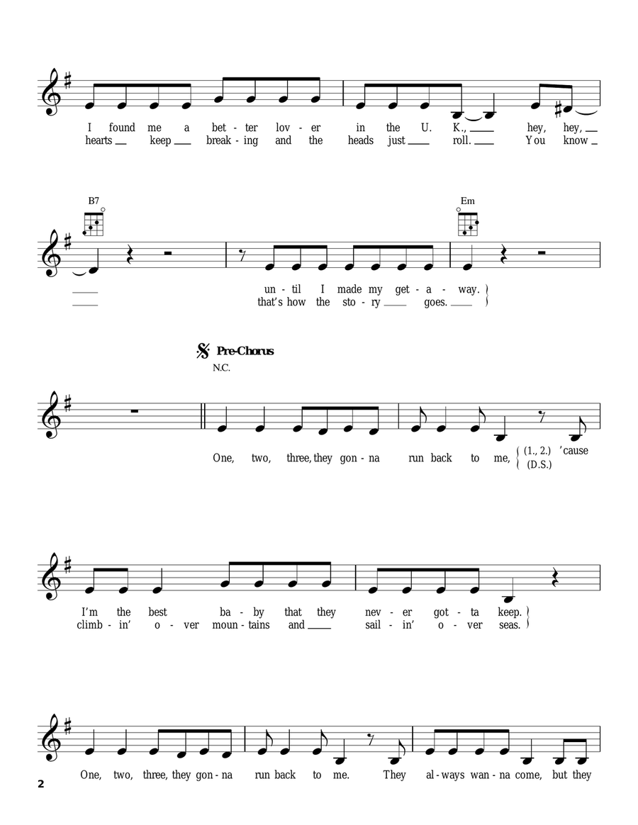 Ex's & Oh's Ex's & Oh's Ukulele scores gallery preview page 2