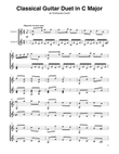 Classical Guitar Duet in C Major