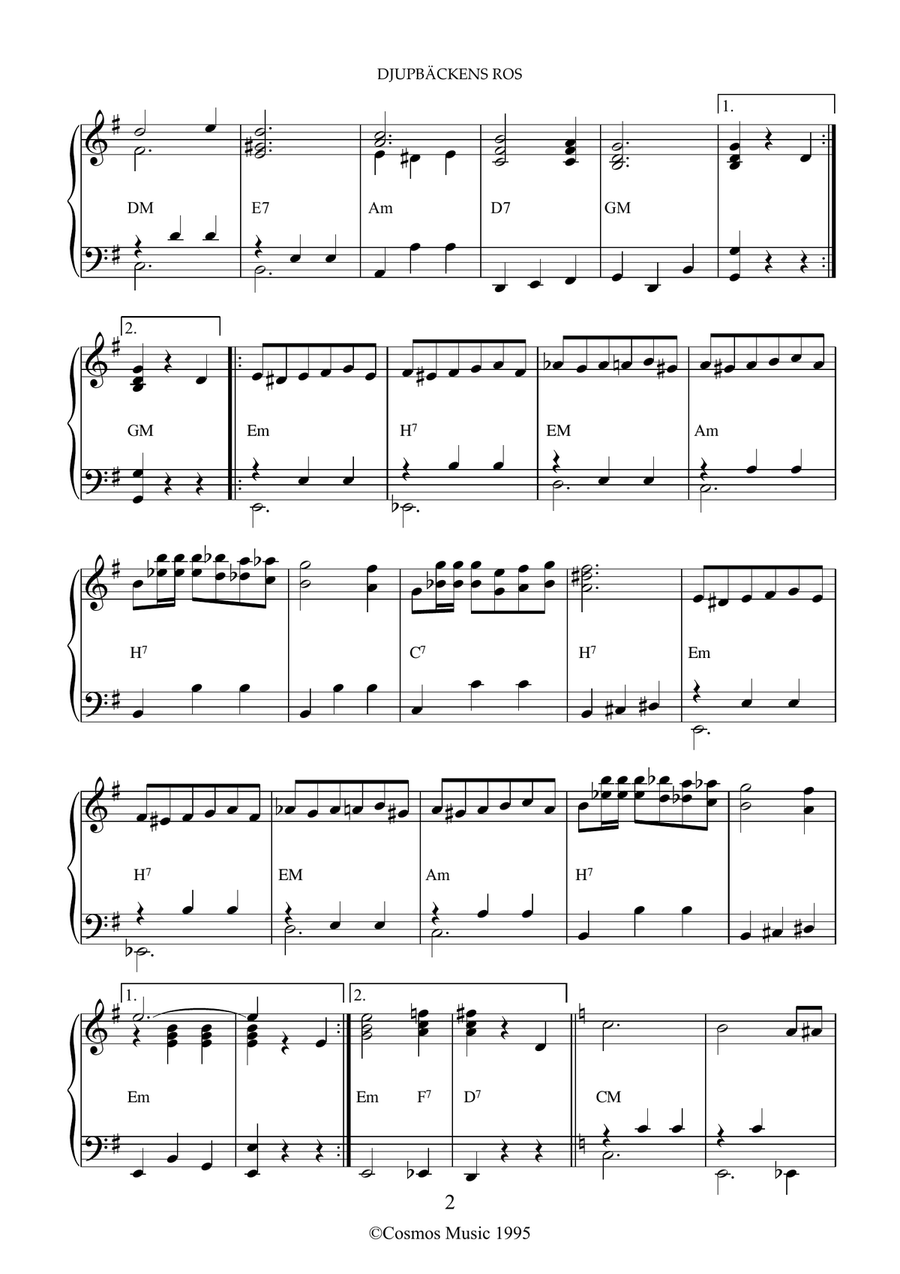 Djupbäckens Ros Accordion scores gallery preview page 2