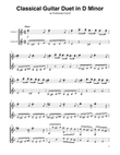 Classical Guitar Duet in D Minor