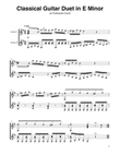 Classical Guitar Duet in E Minor