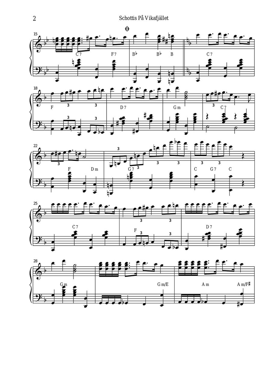Schottis på Vikafjället Accordion scores gallery preview page 2
