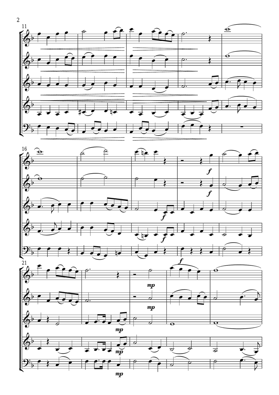 American Revolution Medley Woodwind Quintet scores gallery preview page 3
