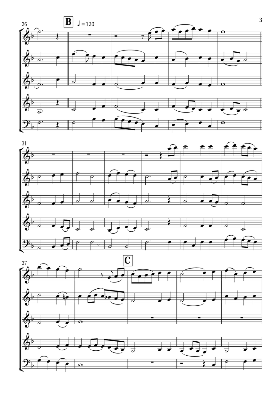 American Revolution Medley Woodwind Quintet scores gallery preview page 4
