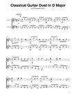 Classical Guitar Duet in D Major