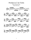 Prelude in C Bach for Violin