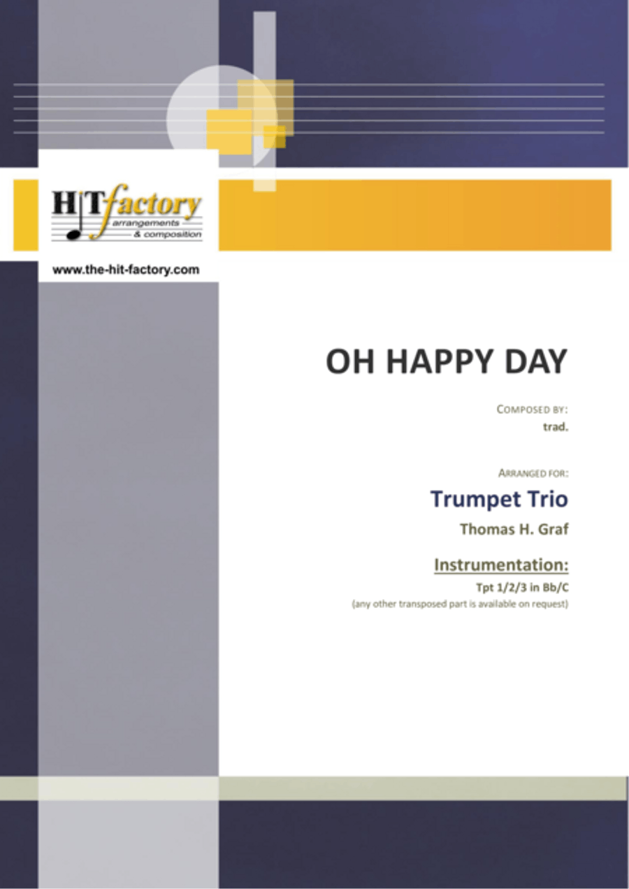 Oh happy day - Christmas Song - Gospel - Trumpet Trio Trumpet Trio scores gallery preview page 1