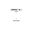 Symphony No. 1 (Complete) - Score Only