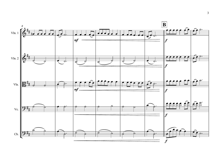 Indian National Anthem for String Orchestra (World National Anthem Series) String Orchestra scores gallery preview page 3