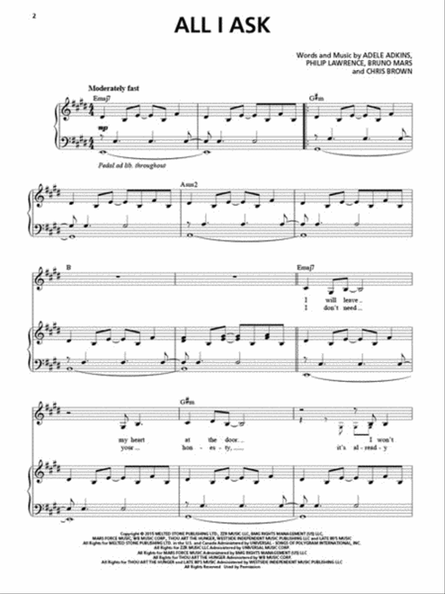 Adele - Original Keys for Singers Voice scores gallery preview page 3