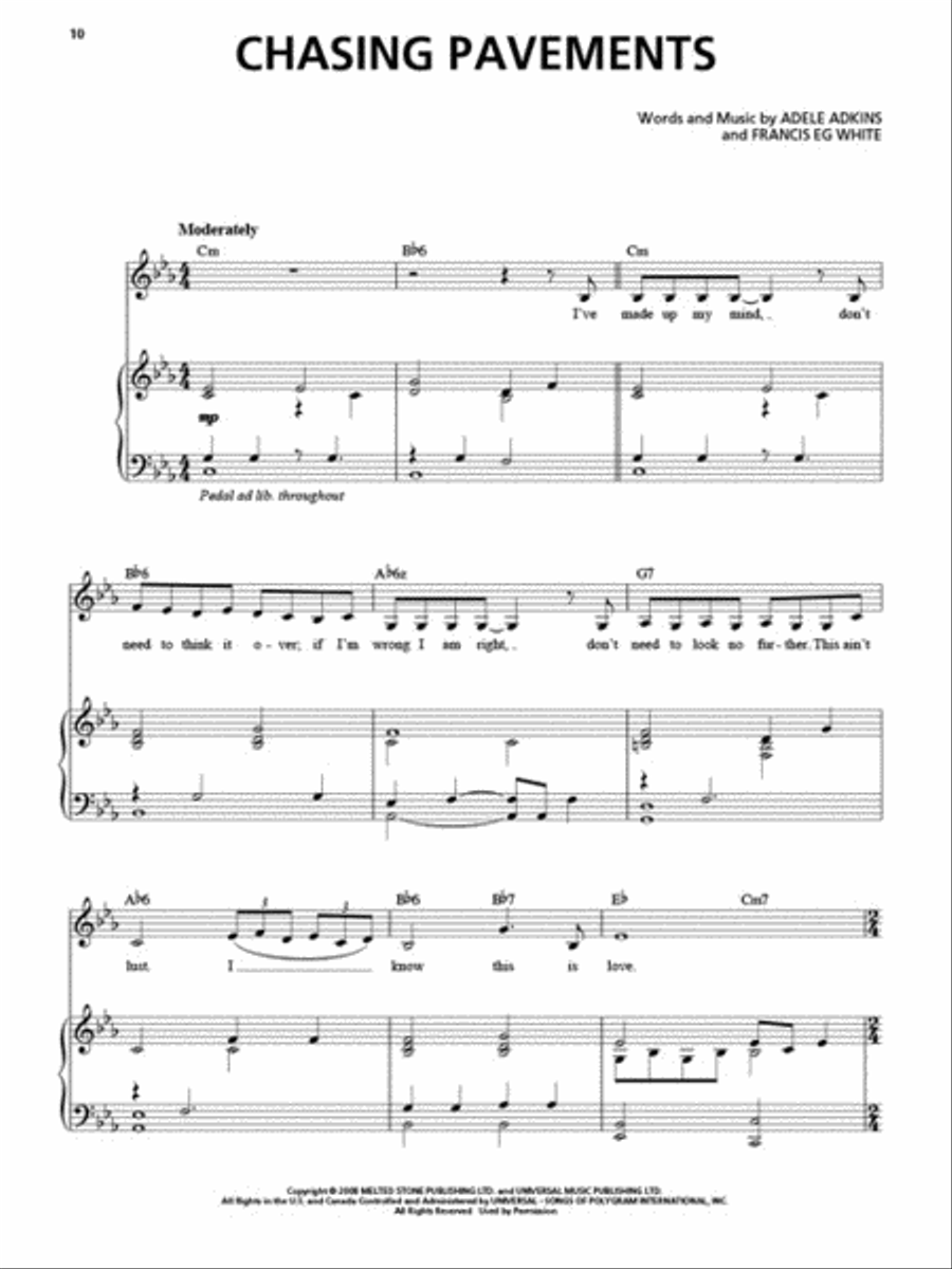 Adele - Original Keys for Singers Voice scores gallery preview page 4