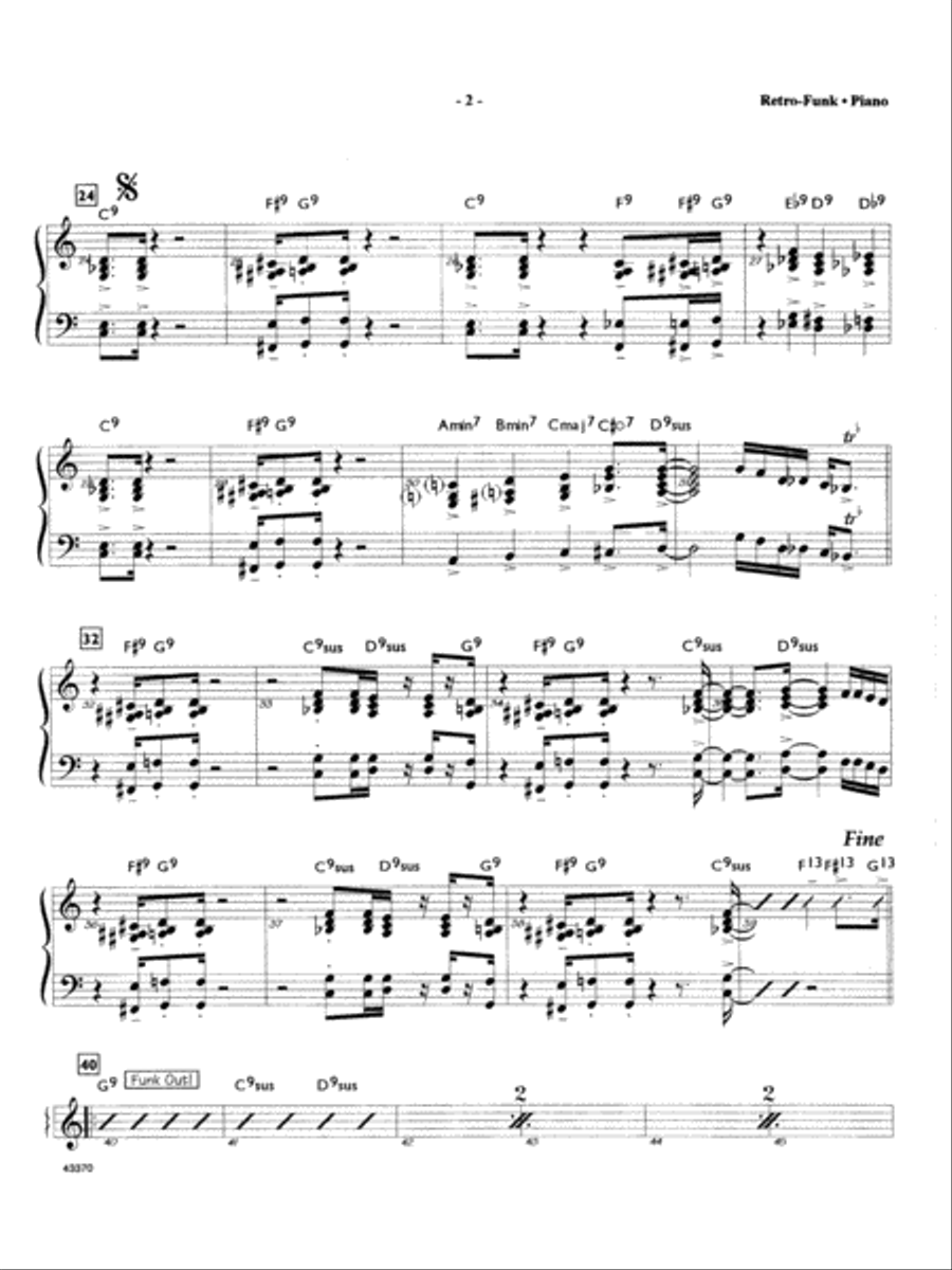 Retro-Funk - Piano Piano scores gallery preview page 2